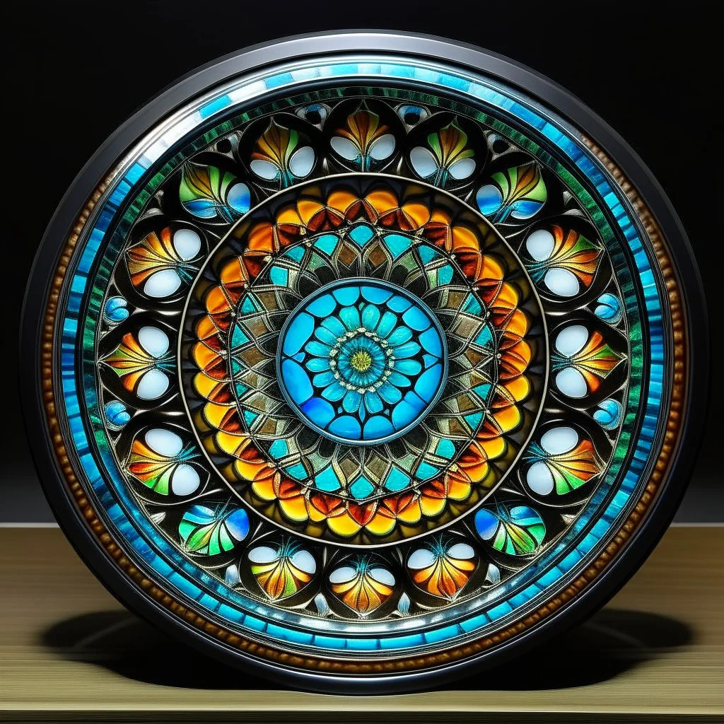 embeded glass mandala