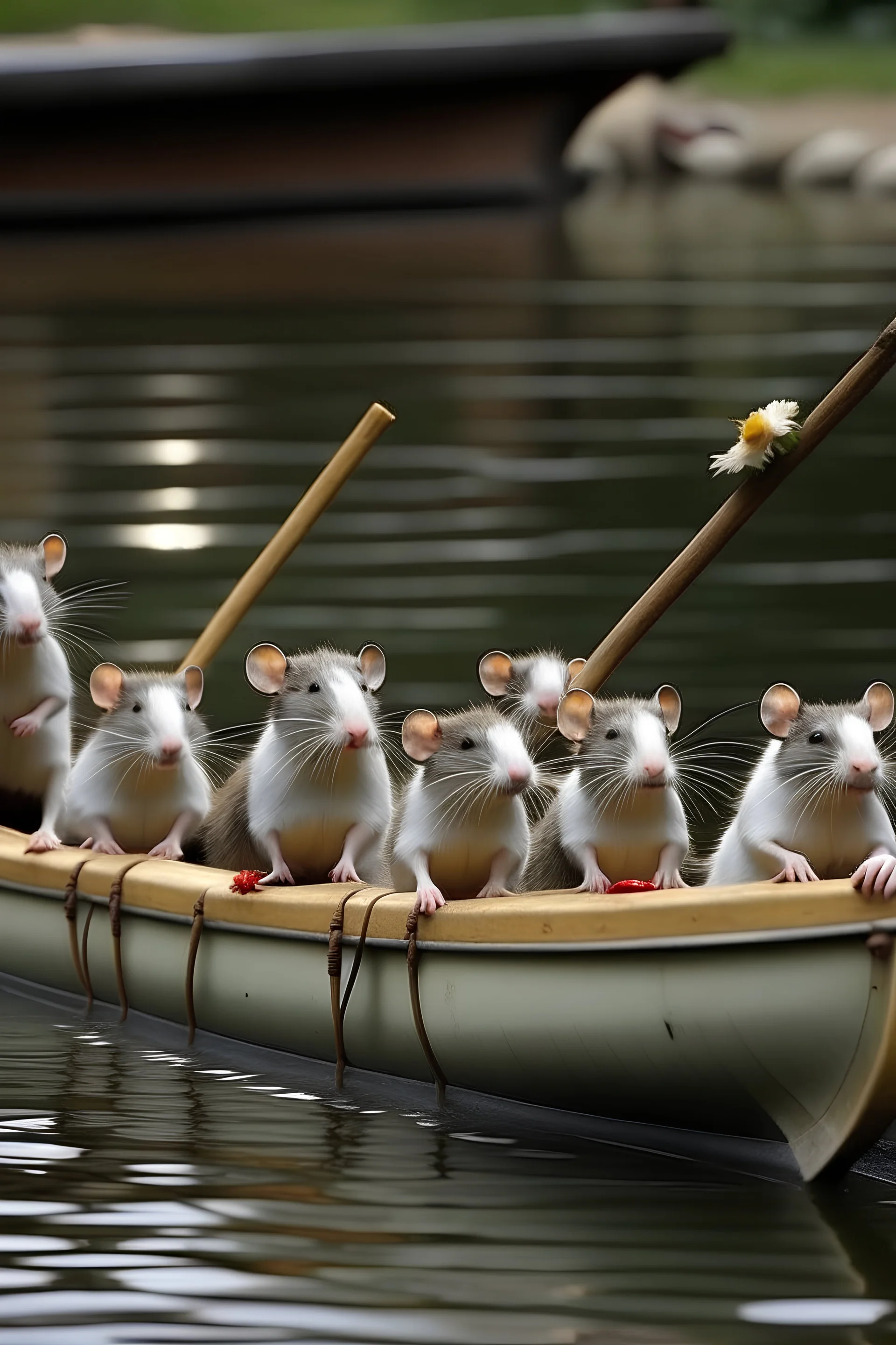 老鼠在划船