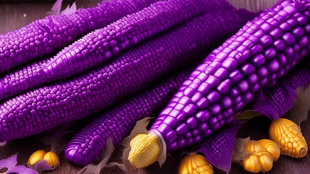 purple corn with beautiful and magic details ,halloween theme