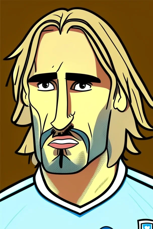 Gabriel Batistuta Argentine football player cartoon 2d