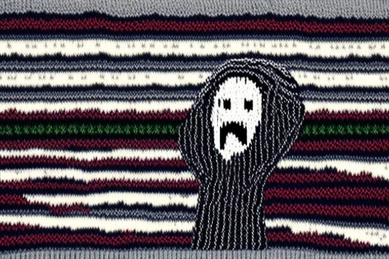 Knitted the scream Edvard Munch