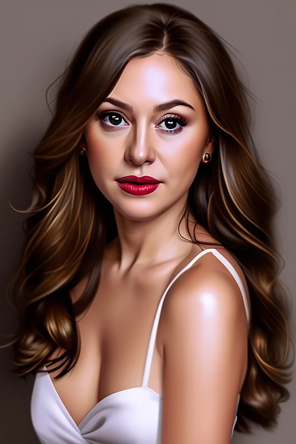 Extremely rich female actress portrait