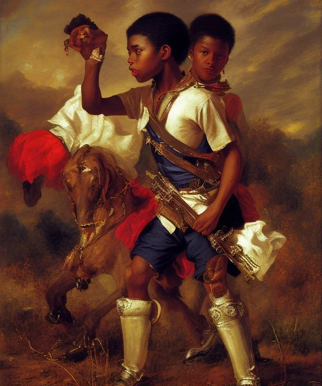 wealthy African American young boy by Delacroix