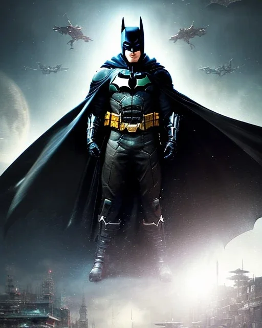 Detailed mechanical batman , intricate details, full body portrait, keep head in frame, slight, black Japanese motif, concept art, highly detailed, digital painting, concept art, sharp focus, illustration, art by Yoji Shinkawa, WLOP and greg rutkowski and alphonse mucha and artgerm and yanjun Chen and Junji ito and Makoto Shinkai, HDR, octane render