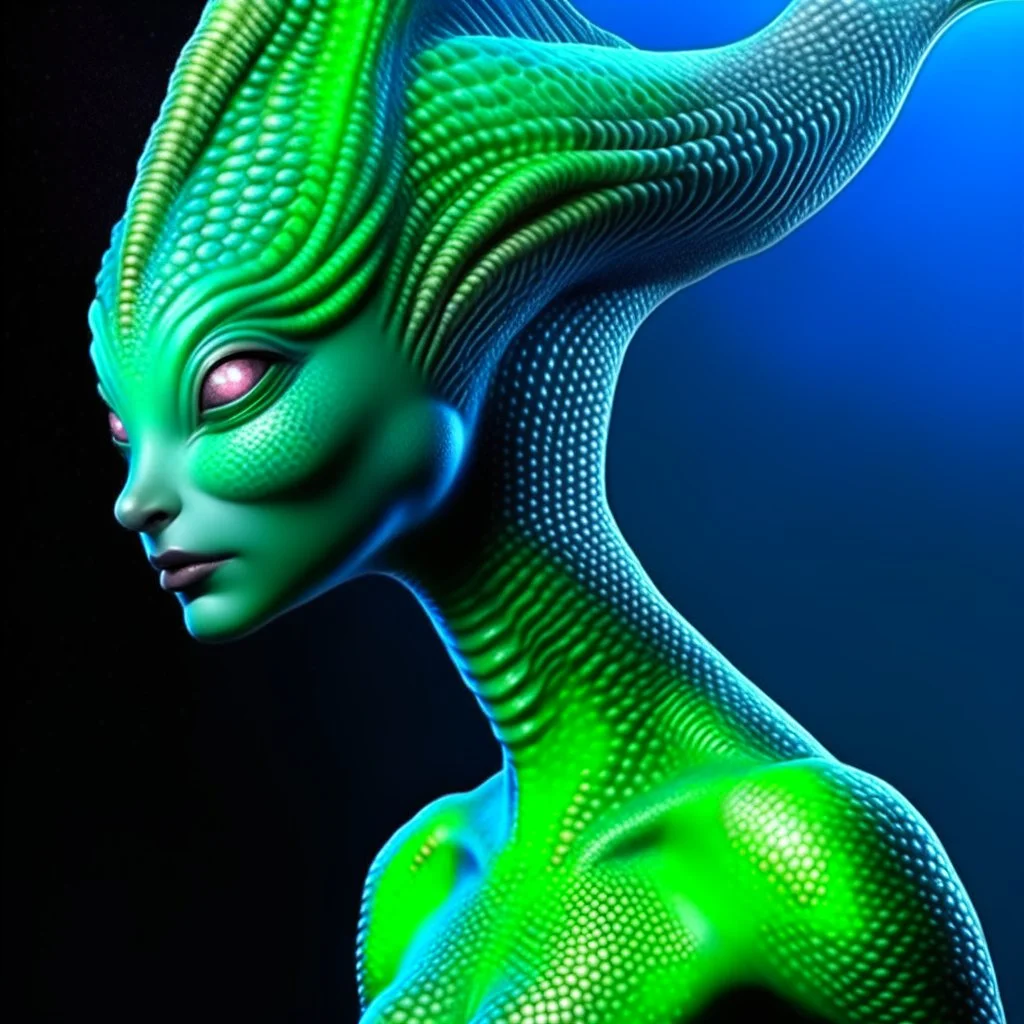 Mermaid alien realistic