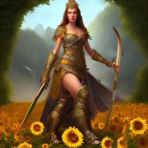 sunflower goddess warrior