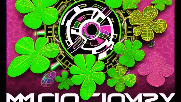 rave poster with Four-leaf clover text area