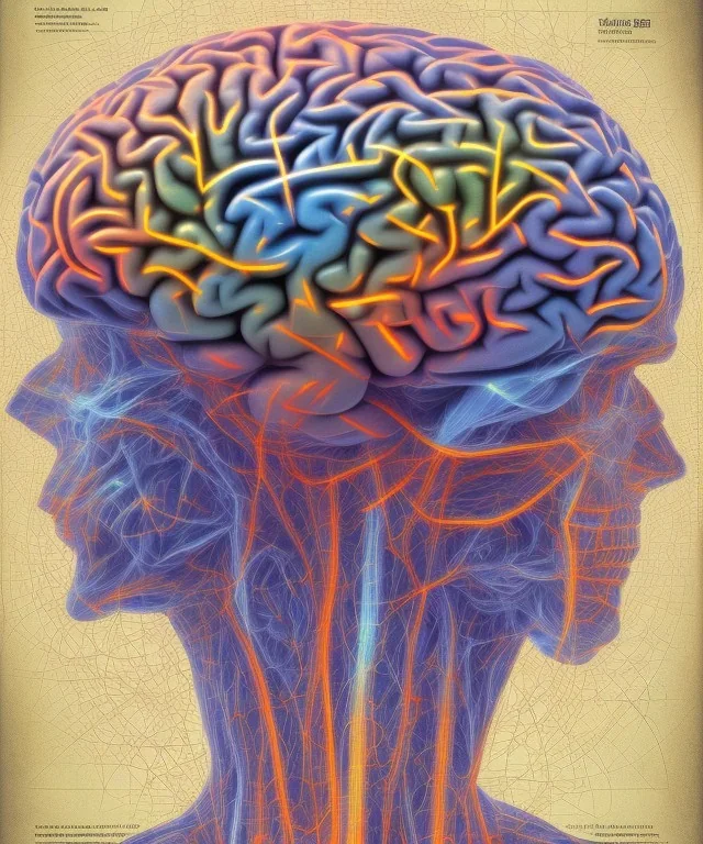 brain, neural network. high detailed. poster