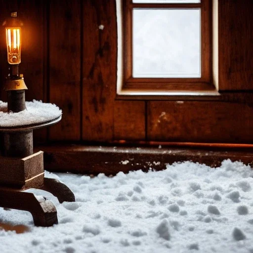 Hütte interior, snow outside, Austrian aesthetic, oil lamp, wooden floor, night, 8k, HD, cinematography, photorealistic, Cinematic, Color Grading, Ultra-Wide Angle, Depth of Field, hyper-detailed, beautifully color-coded, insane details, intricate details, beautifully color graded, Cinematic, Color Grading, Editorial Photography, Depth of Field, DOF, White Balance, 32k, Super-Resolution, Megapixel, ProPhoto RGB, VR