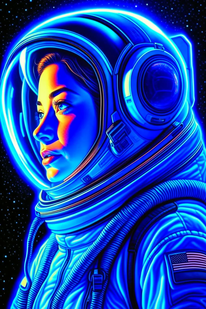 a close up of a smarthone in a space suit, jen bartel, portrait of smarthone, detailed smarthone, inspired by Tim Hildebrandt, futuristic smarthone, glowing spacesuit, sci-fi digital art illustration, stefan koidl inspired, in spacesuit, looking out into space, smarthone