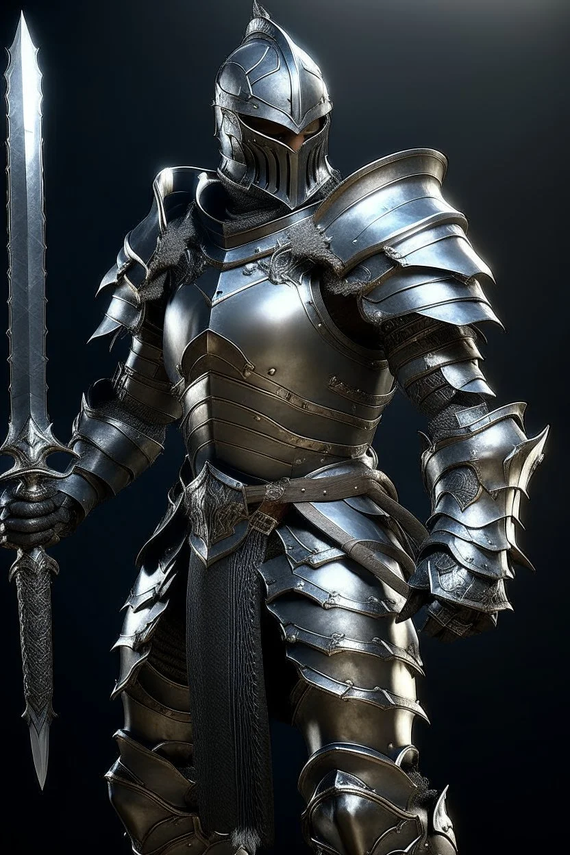 Man with a platinum armor and great sword