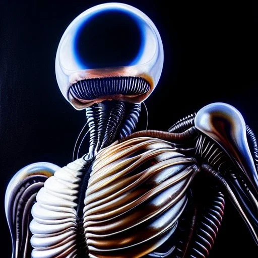 Ultra detailed fullbody Portrait in oil on canvas of Xenomorph in Alien,extremely detailed digital painting, extremely detailed face,crystal clear Big Glowing eyes, mystical colors ,perfectly centered image, perfect composition, rim light, beautiful lighting, 8k, stunning scene, raytracing, anatomically correct, in the style of robert e howard and Ken Kelley and Ohrai Noriyoshi and Simon Bisley and tomzj1 and hyeonsick choi.