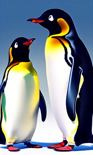 mafia penguins in the style of godfellas