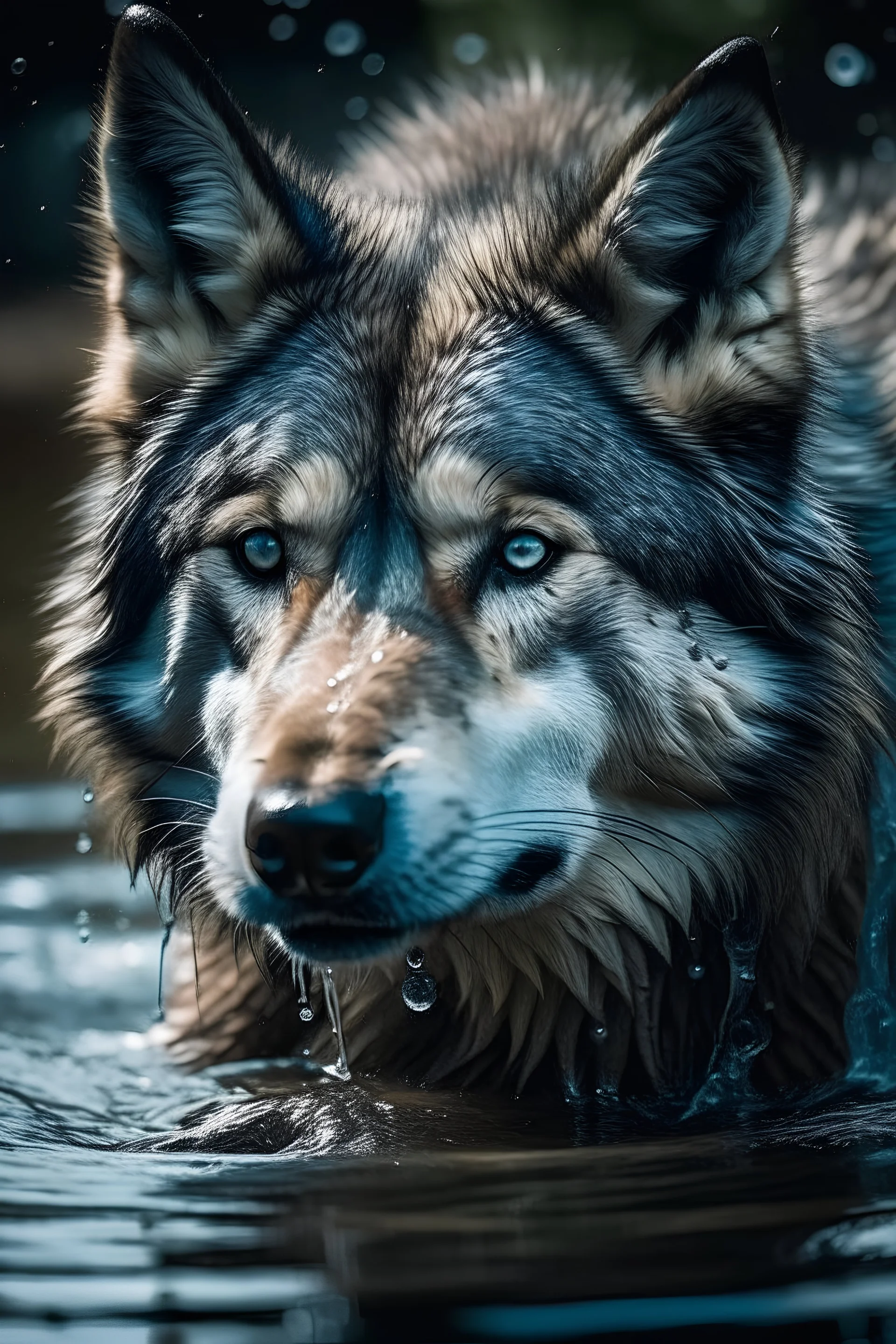A wolf in the form of water