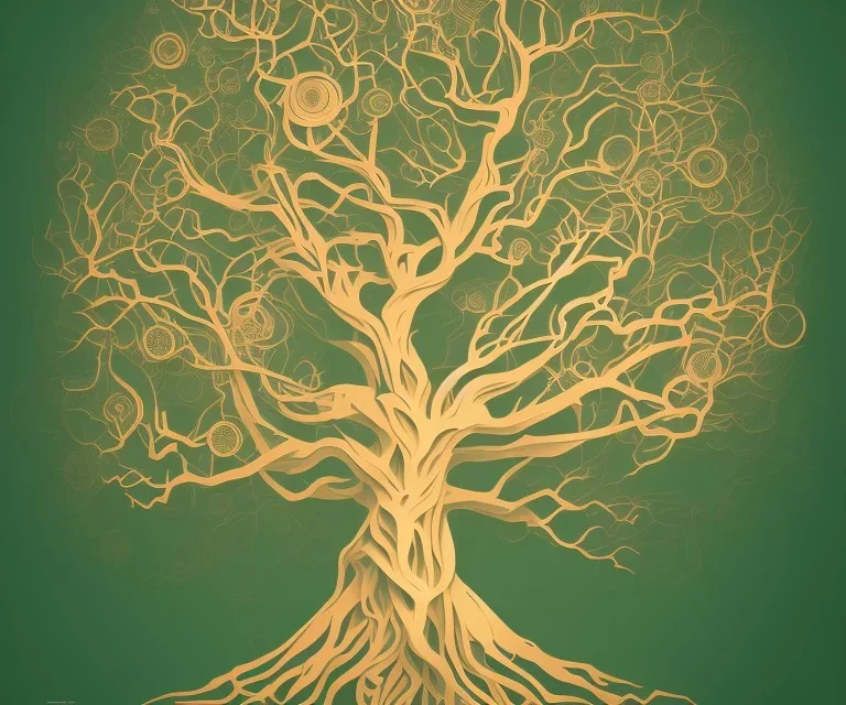 Vector tree illustration a beautiful