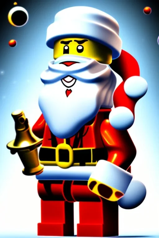 santa made out of LEGO BRICKS