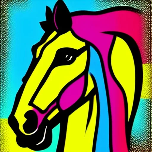 horses pop art