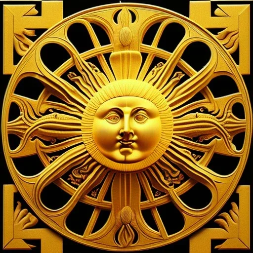 symbol of sun, roman art