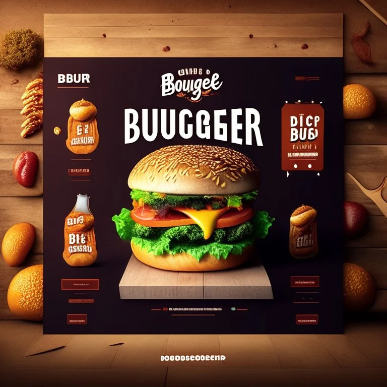 Social Media Design for Burger Restaurant