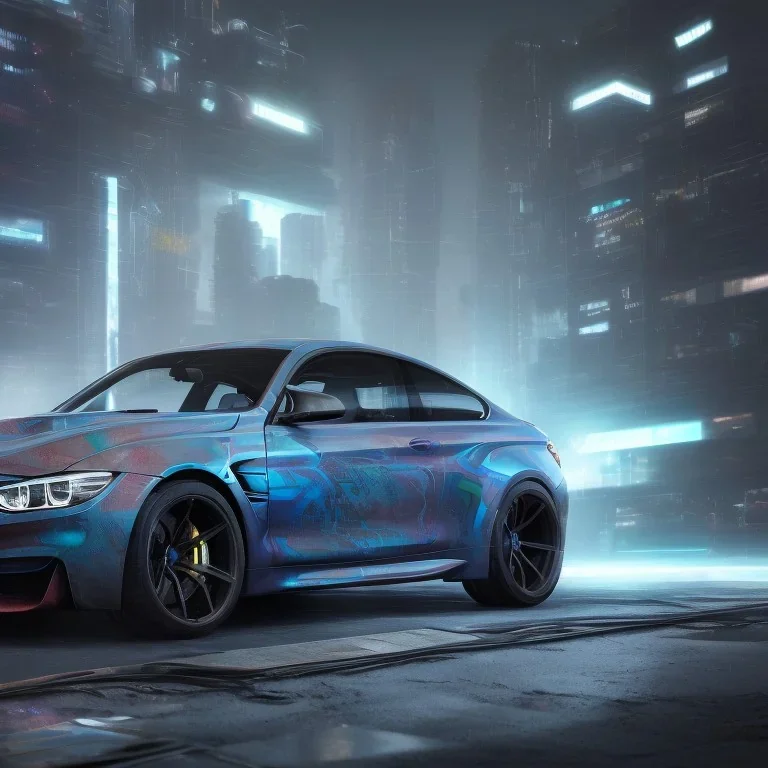 cyberpunk version of a bmw m4