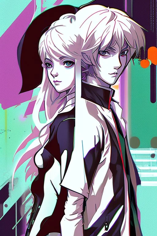 a striking profile picture of the iconic characters Howl and Sophie. They will be depicted in a style that blends the best of anime and graffiti, giving the artwork a unique and eye-catching appeal.