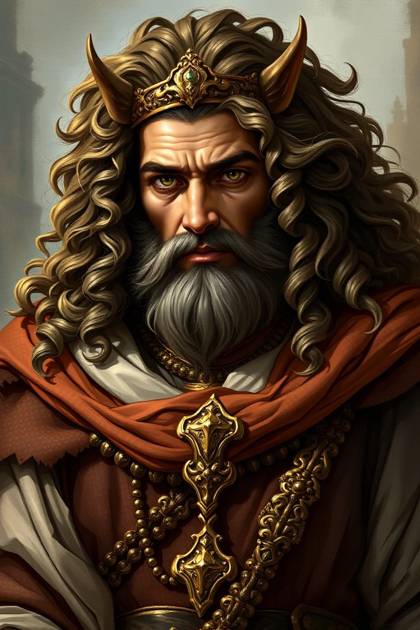 D&D Tabaxi an Arabic prince wizard with a Louis the XIV hairstyle