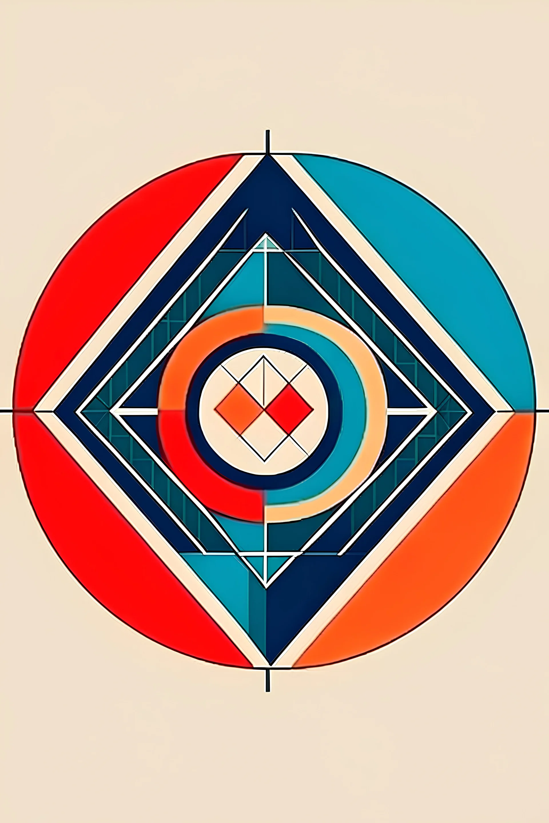 Combine three basic geometric shapes (e.g., circle, triangle, square) to create a unique vector logo. Play with symmetry and repetition.