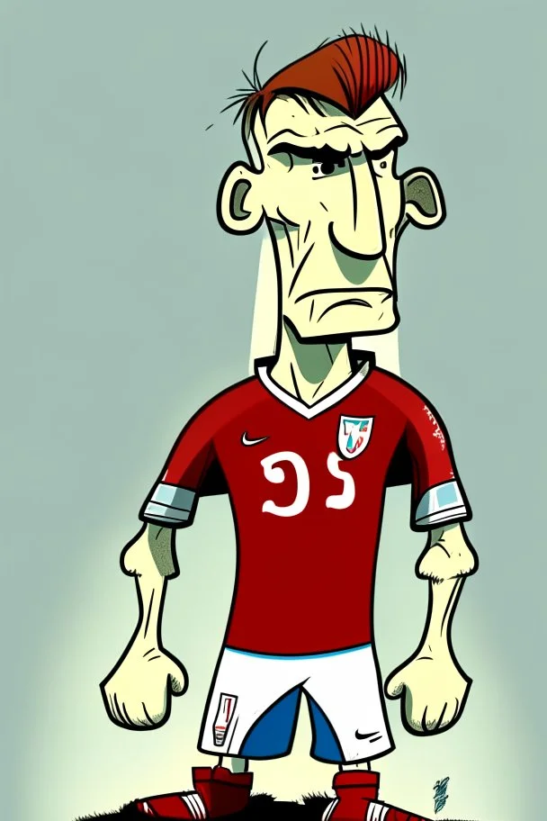 Tomas Soucek Czech football player ,cartoon 2d