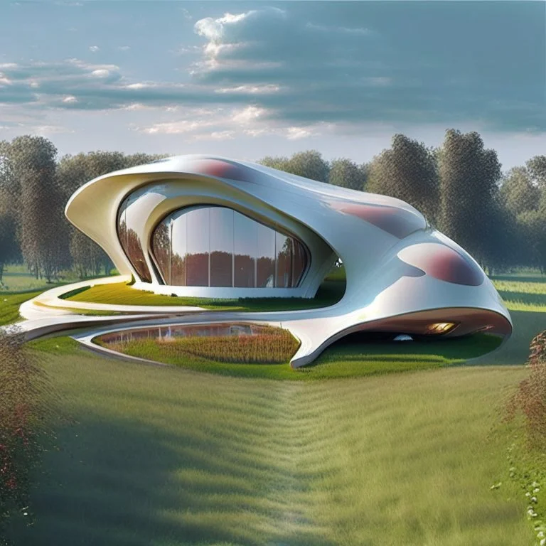 Casa campestre Zaha Hadid inspirada en una hormiga, gente