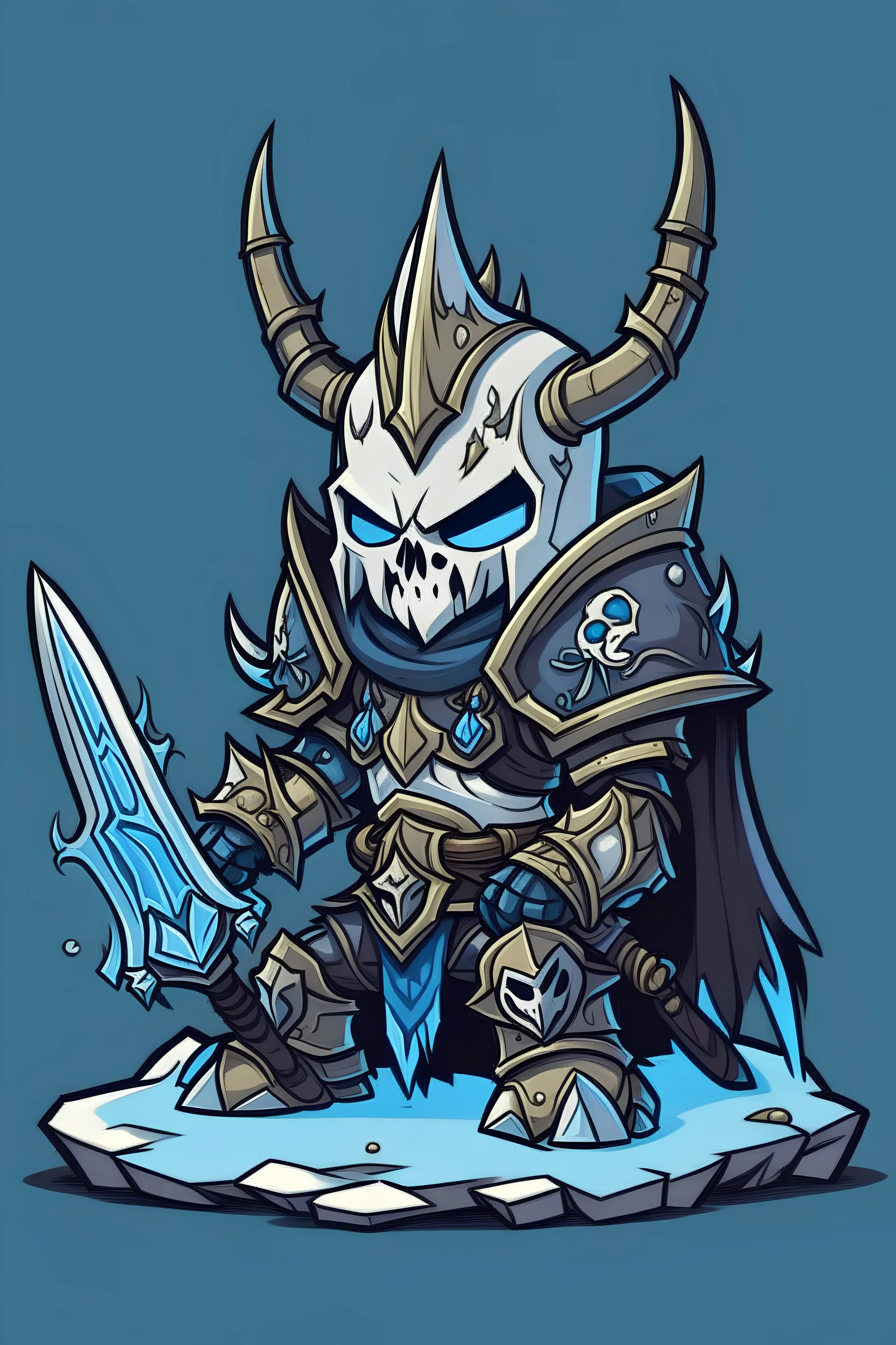 lich king world of Warcraft simple cute