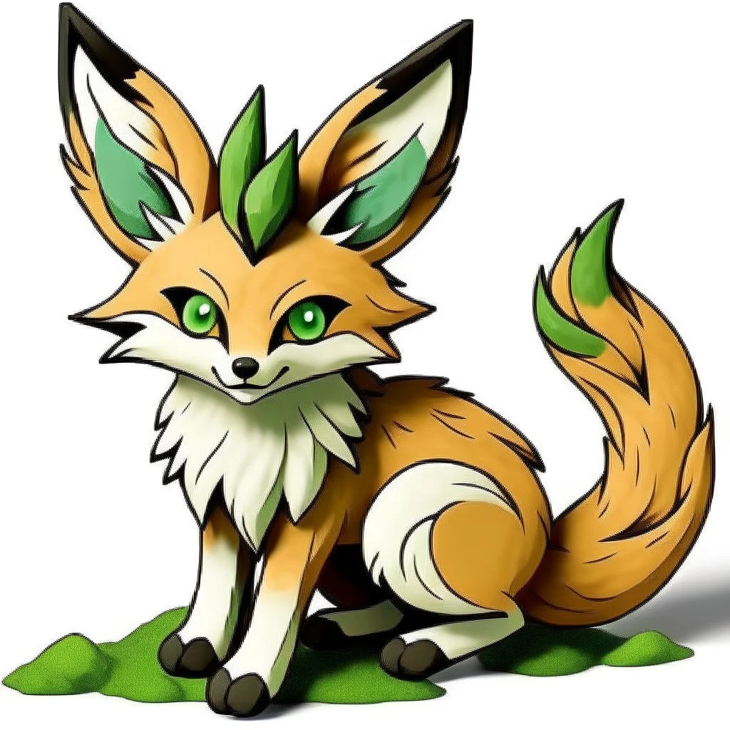 Create a fox cat with ground/rock-like features