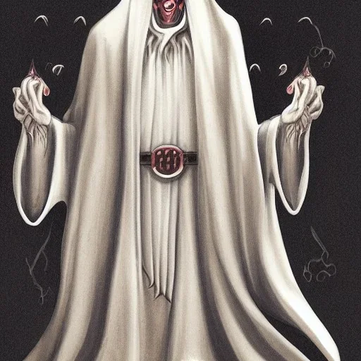 Cthulhu with white skin as a Russian Orthodox nosferatu vampire