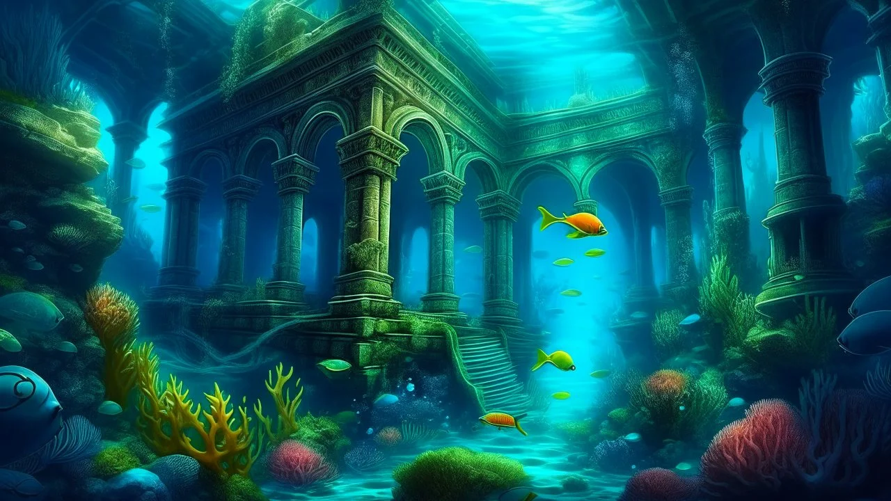 Beneath the waves lies an underwater city, where the vibrant coral reefs dance in the ocean currents. Colorful fish dart around ancient ruins and sunken ships, creating a magical world beneath the surface. Explore the mysteries of the deep blue sea in this enchanting underwater paradise.