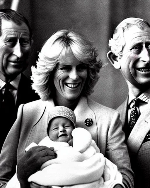 Prince Charles and Camilla in a nativity scene