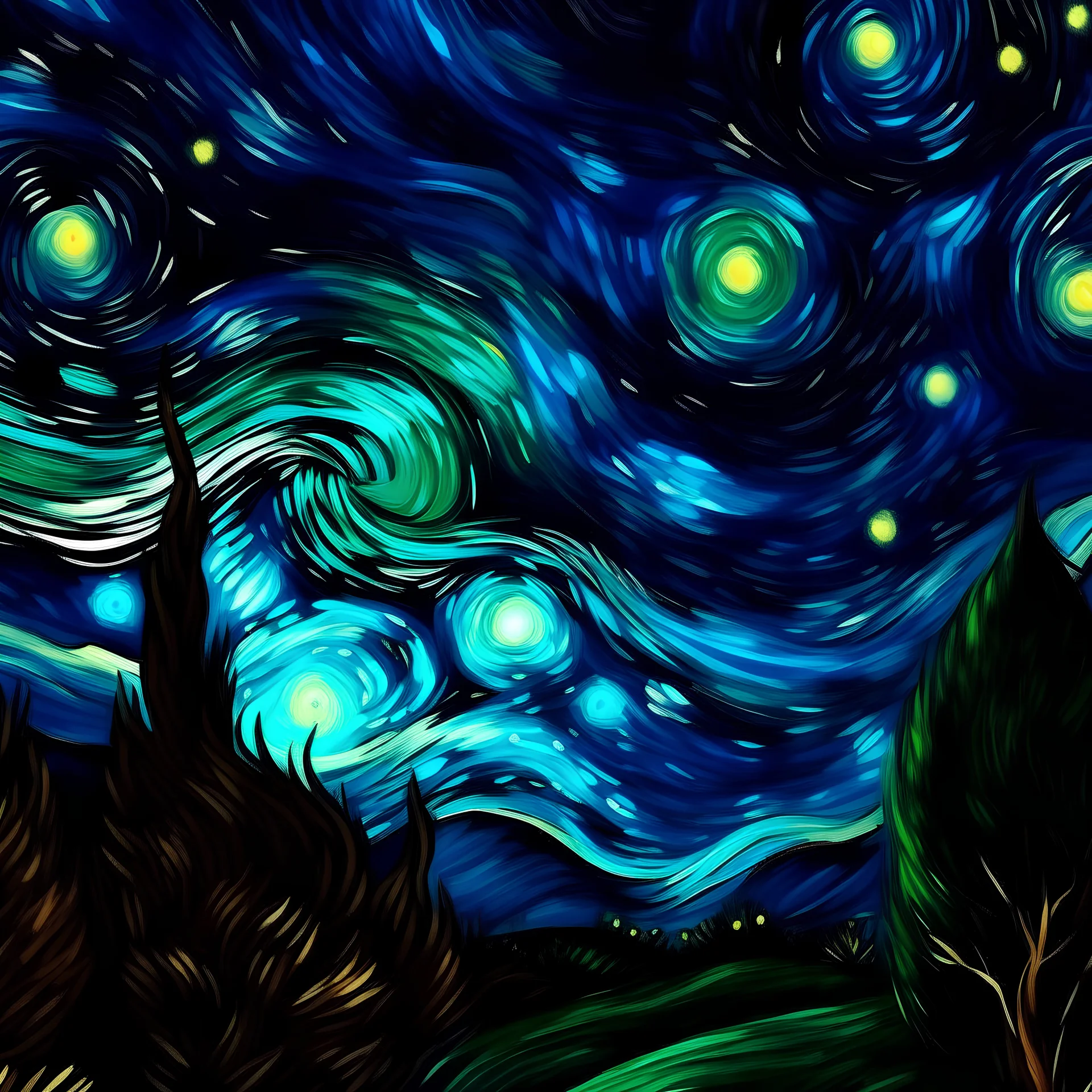 Starry night sky