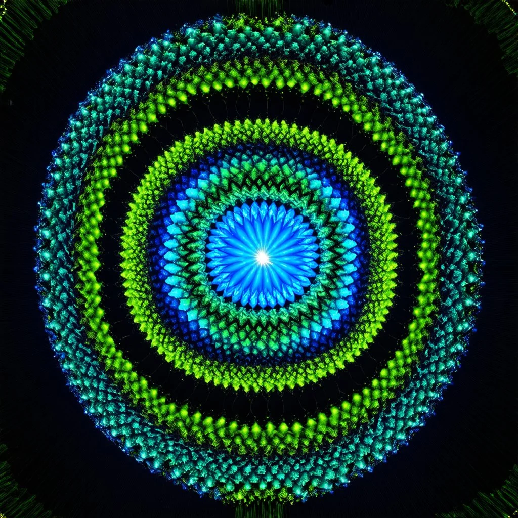 rings bace 3d recursive fractal