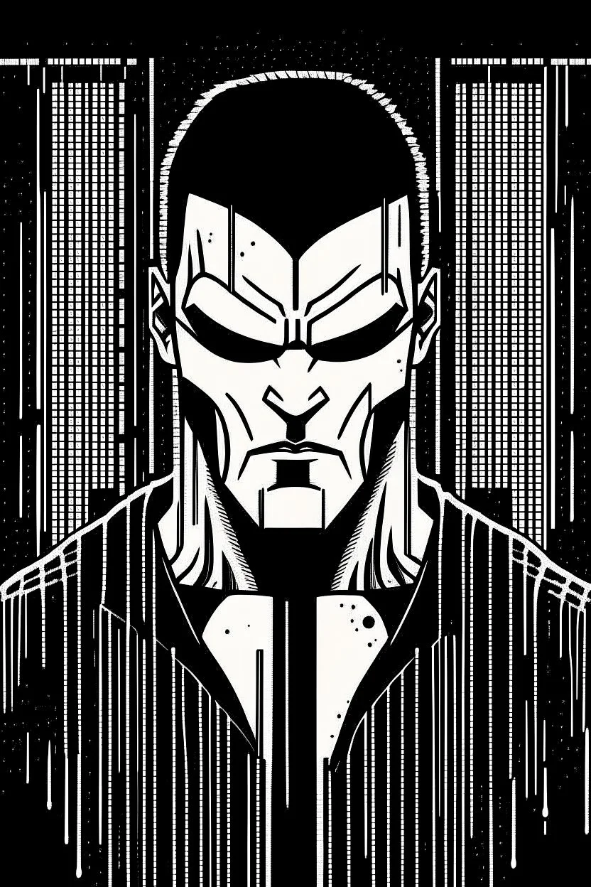 punisher sku;; in the style of Hiroshi Nagai