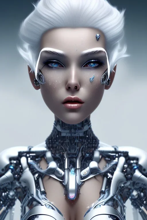 cyborg, white hair, sexy, perfekt, real, dream