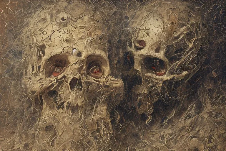 god icon, god, portrait of a dead men, icon::0.9 ivan marchuk style, expressionism, expressionist art, scary