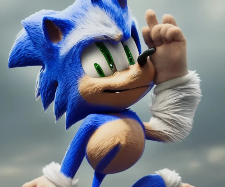 sonic the hedgehog in lightning storm