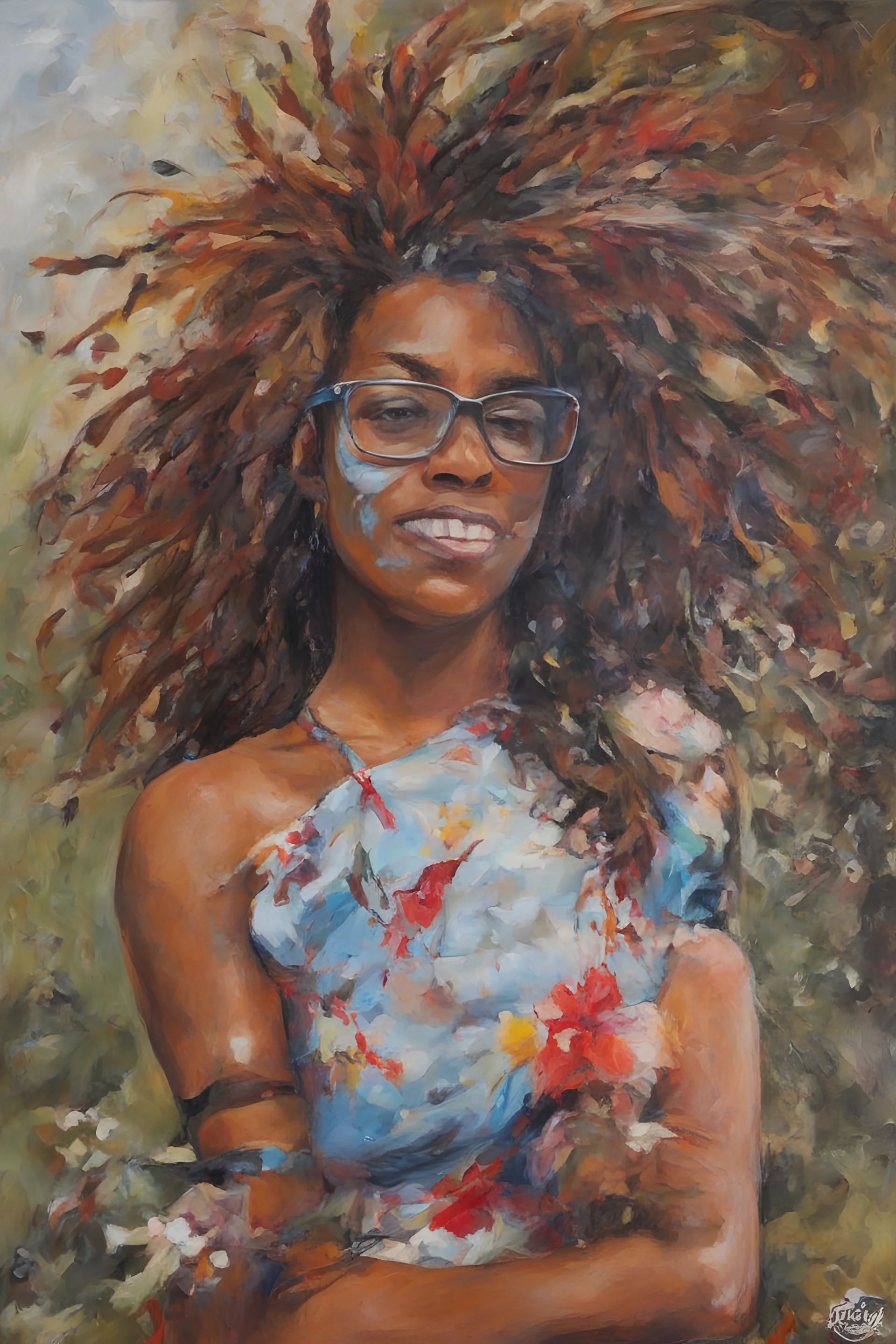 Janiqua Crouse - oil painting by Zerge Sneedle