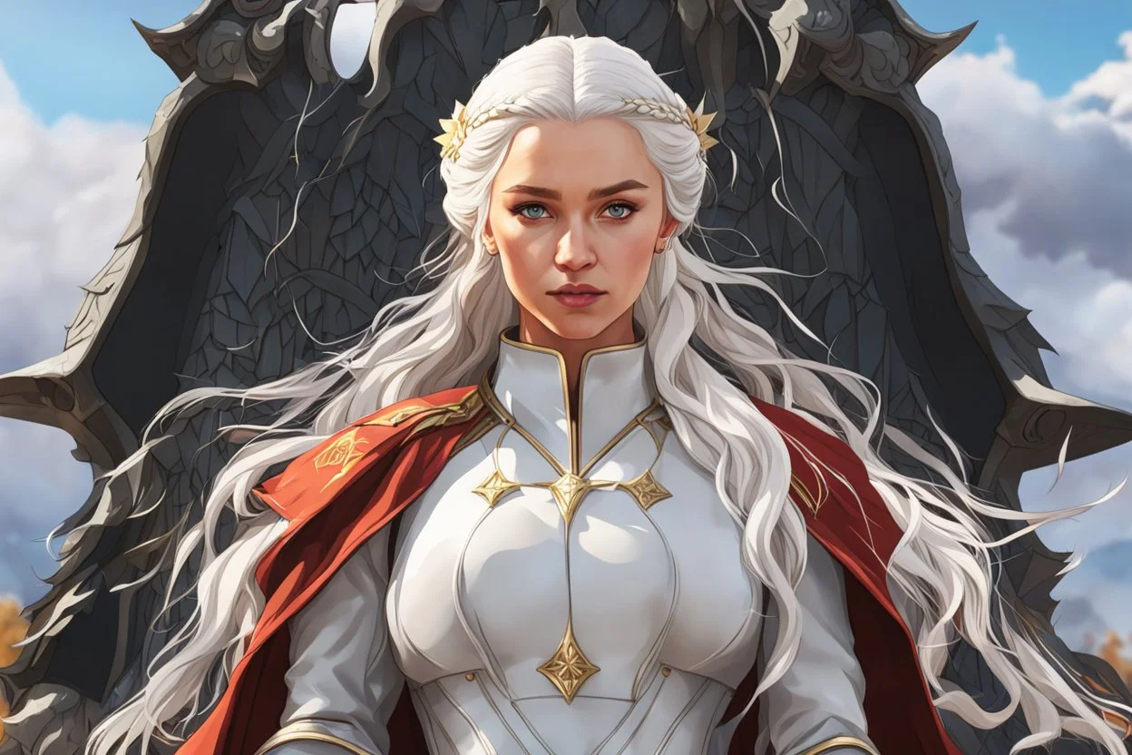 Daenerys Targaryen in 8k Afukuro anime artstyle , game of thrones them, white costum,winter, close picture, highly detailed, high details, detailed portrait, masterpiece,ultra detailed, ultra quality