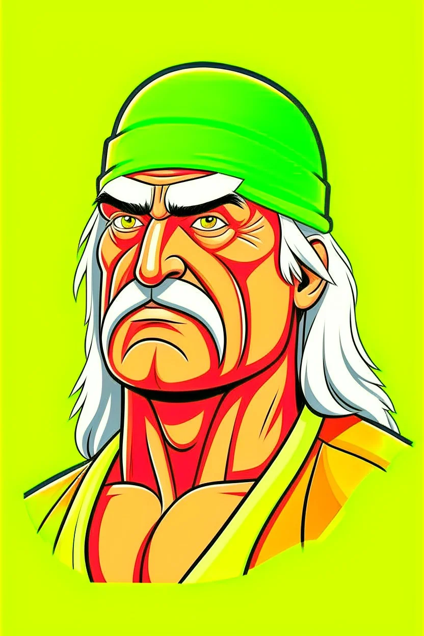 Hulk Hogan Professional wrestler catoon 2d