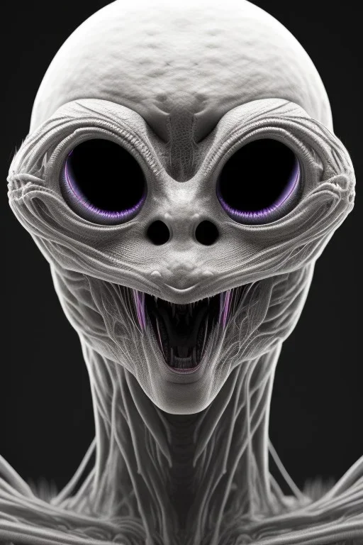 spider alien, head,8 eyes, evil, 8k, finely detailed, photo realistic, HR Giger style