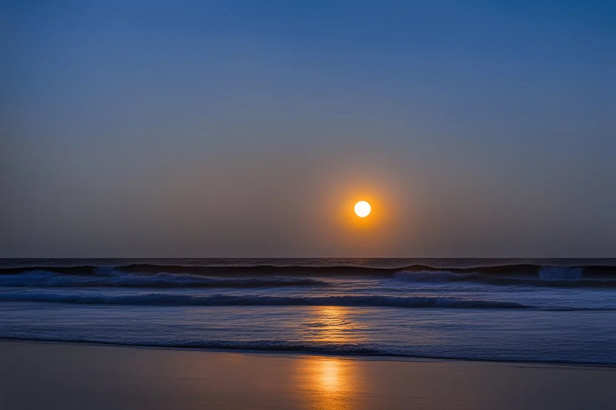 un éclipse de soleil sur la côte landaise, plage de La Piste, à 20h26, le 12 août 2026