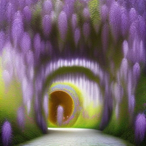  pastel colors, abstract art, wisteria tunnel dream