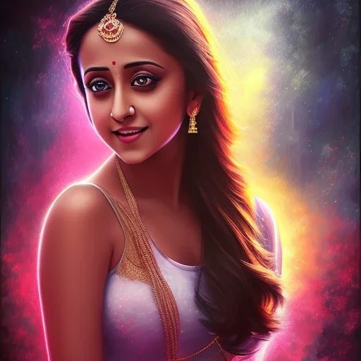 Beautiful painting of Trisha Krishnan