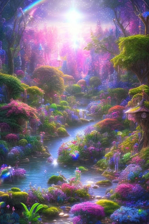 verybeautiful-magical-garden-of-the-angelic-kingdom-blue-and-pink-plants-and-trees-small-river-sunshine-flowers-haze-thumb-rainbow-ufo-bright-colors