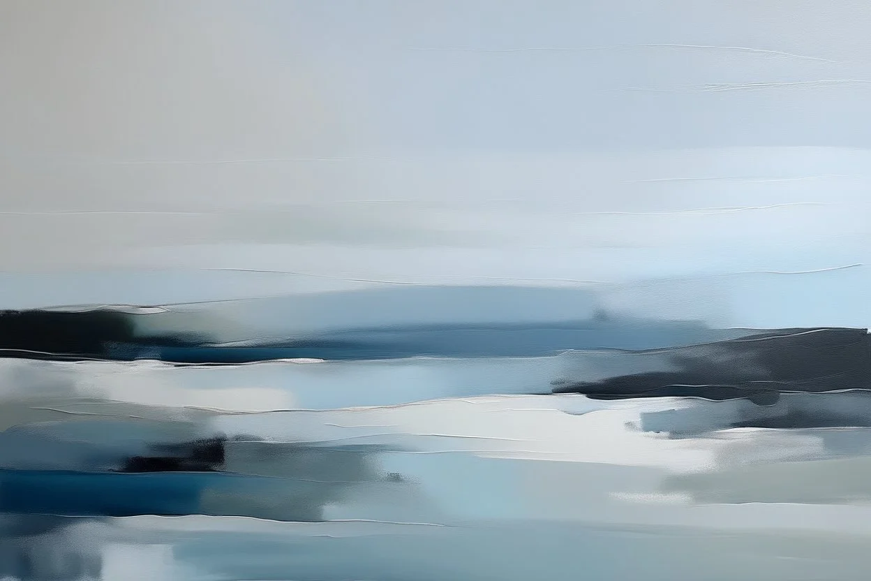 Minimalist Abstract painting of a seascape