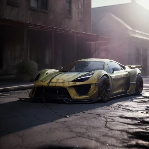 photo of a ultra realistic modified sport car, cinematic lighting, studio lighting, battered, trending on artstation, 4k, hyper realistic, focused, extreme details, unreal engine 5, cinematic, masterpiece